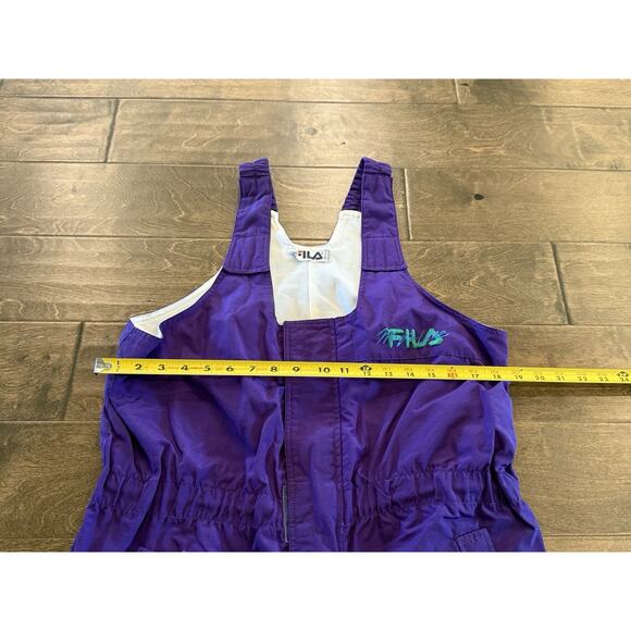 Vintage Fila Purple Snowboarding Ski Jumpsuit Bib Size 34 Made In Italy - Picture 10 of 11